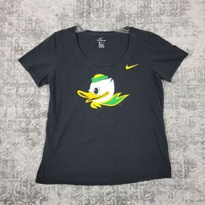 Nike Oregon Ducks Shirt Women’s Size Medium Black Athletic Cut Crew Neck